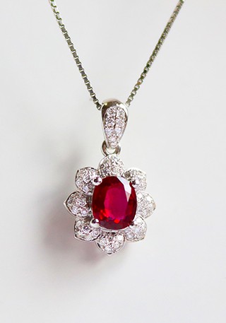 天然无烧鸽血红宝石吊坠THR1200